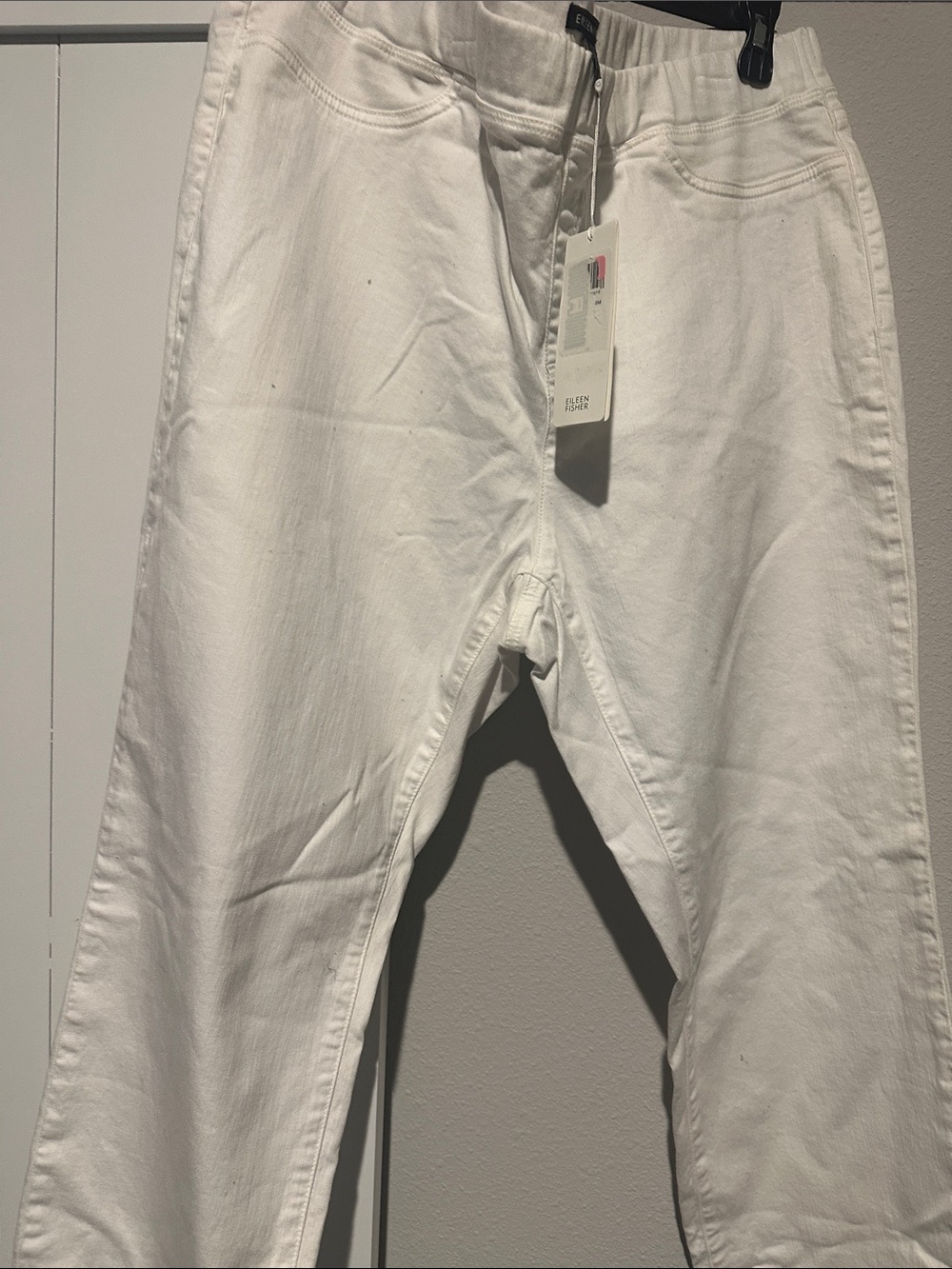 Eileen Fisher Straight Leg Pants in White